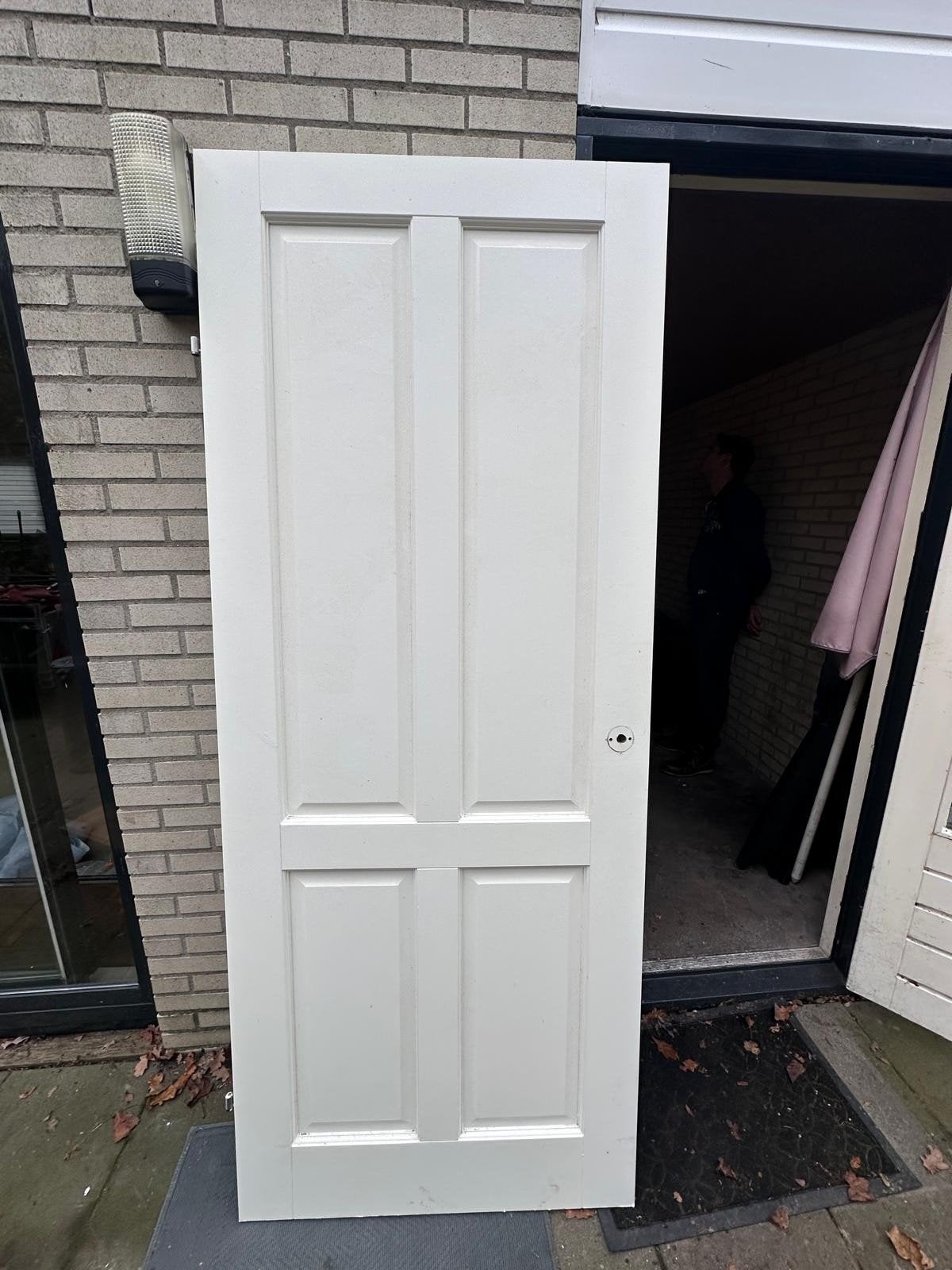 Opdekdeur Paneeldeur 83x211 cm - Jaren '30 & Modern, Ophalen, Gebruikt, 80 tot 100 cm, Binnendeur