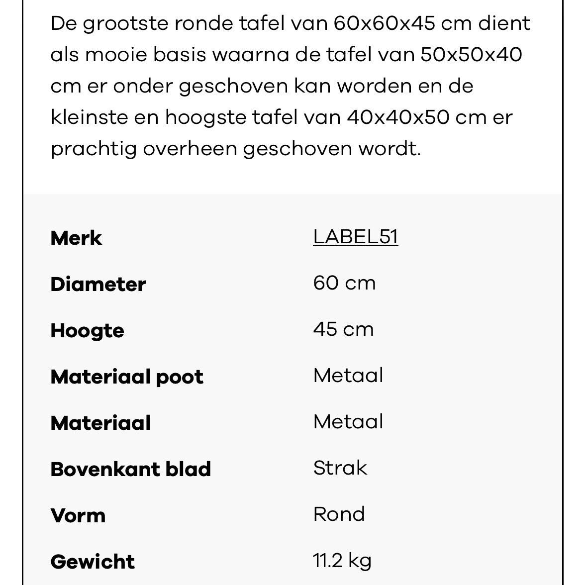 Foto 5 van LABEL51 Salontafelset Nova Zwart Metaal - 3-delig