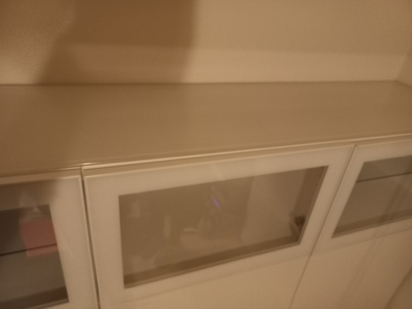 Toppaneel/bovenblad glas wit Ikea Besta 180cm breed, Ophalen, 150 tot 200 cm, Zo goed als nieuw, Minder dan 100 cm