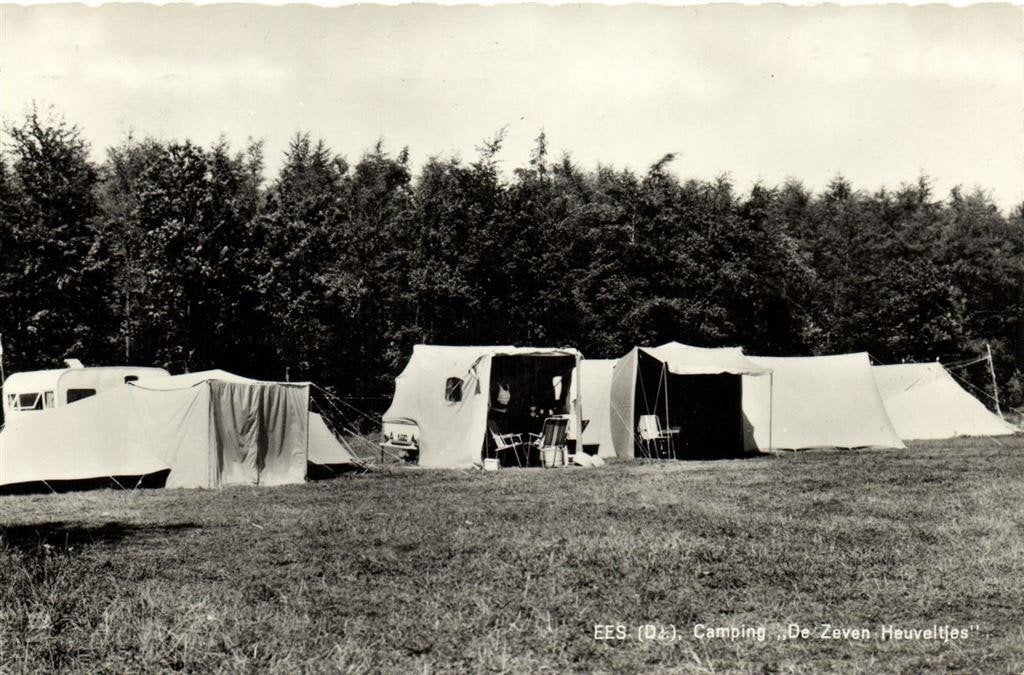 Ees [Dr.], Camping De Zeven Heuveltjes - 1968 gelopen, Ophalen of Verzenden, 1960 tot 1980, Gelopen, Drenthe