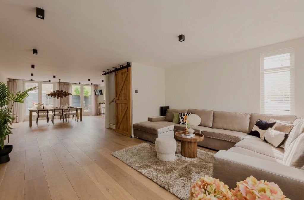 Eikenhouten zwevende vloer in zeer goede staat ca 58 m2, Ophalen, Gebruikt, Vloerdelen of -planken, 10 m² of meer