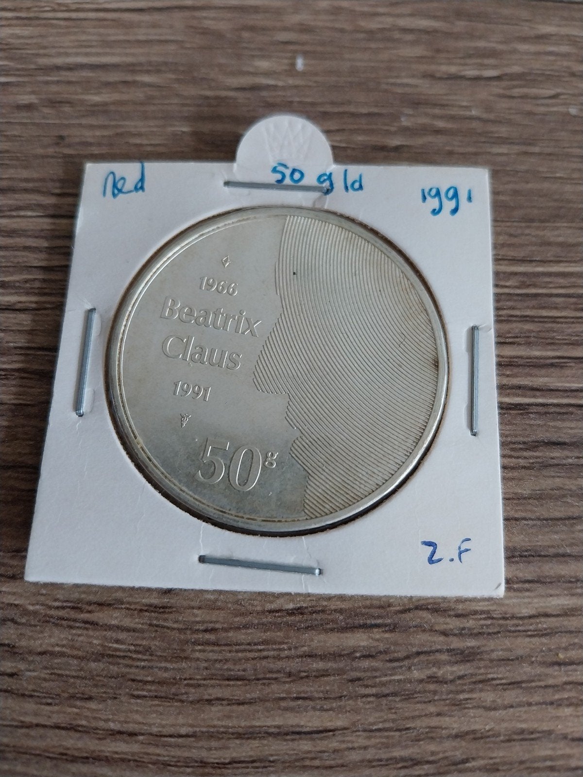 Zilveren 50 Gulden Munt Beatrix Claus 1966-1991, Koningin Beatrix, Ophalen of Verzenden, Losse munt, Geboorte of Huwelijk