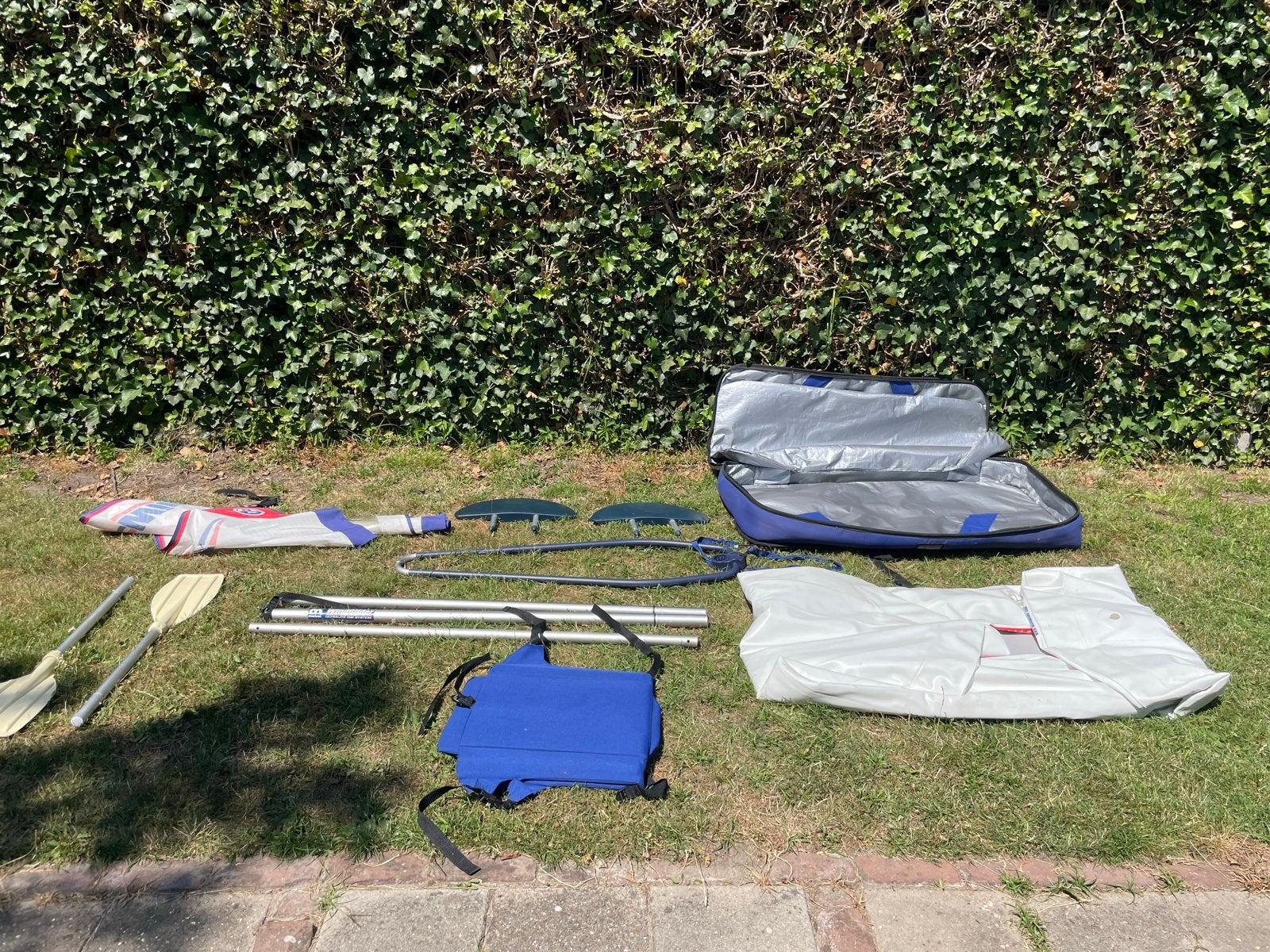 Mistral WindGlider opblaasbaar windsurfboard met zeil, Ophalen, Gebruikt, 5 tot 6.5 m², Met vin(nen)
