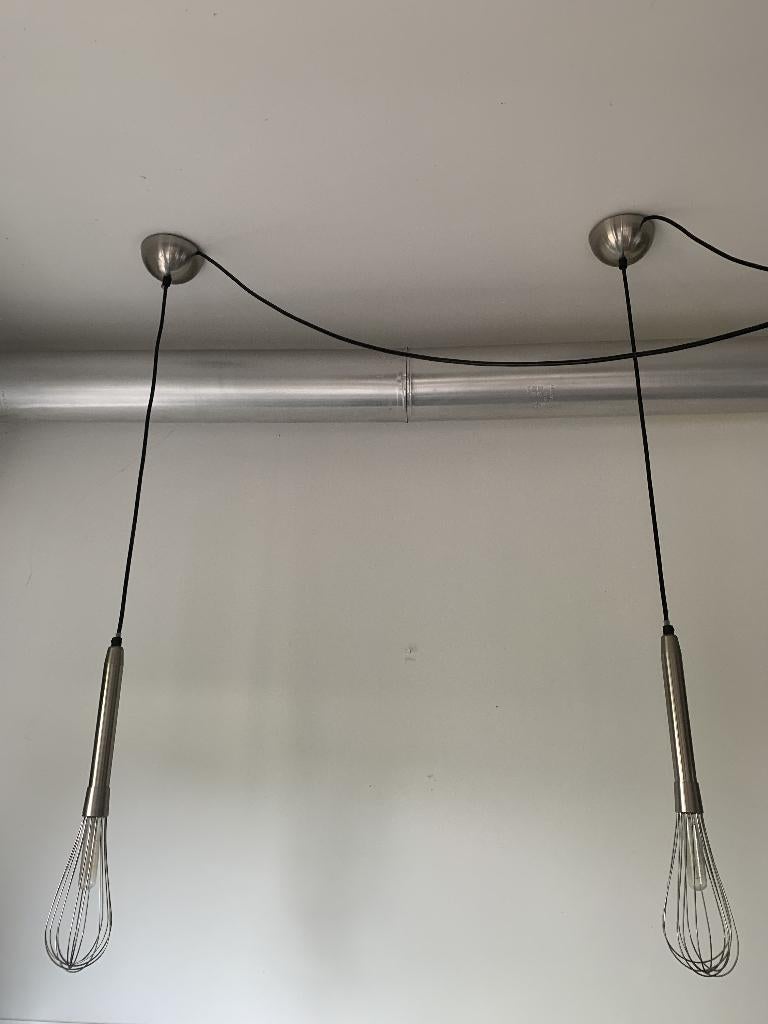 Set keukenhanglampen in vorm van gardes, Ophalen, Gebruikt, Metaal