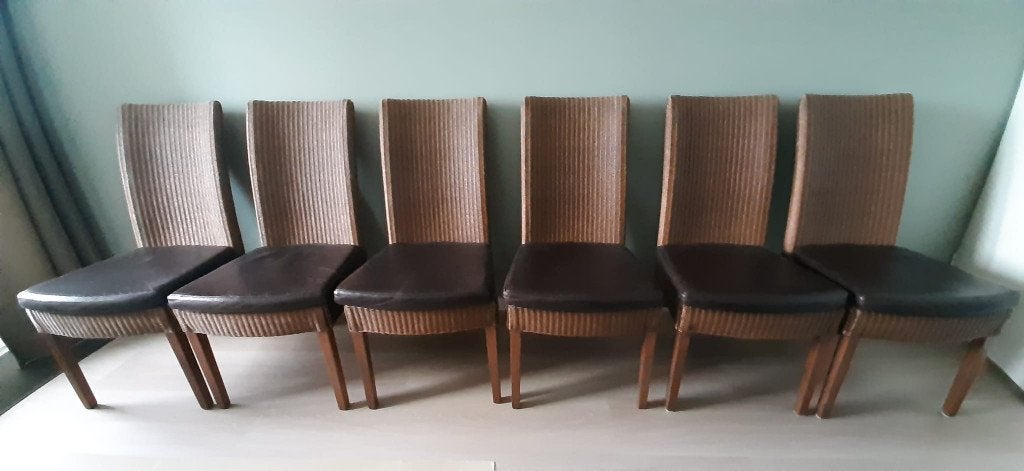 eetkamerstoelen, Huis en Inrichting, Stoelen, Ophalen, Bruin, Vijf, Zes of meer stoelen, Overige materialen