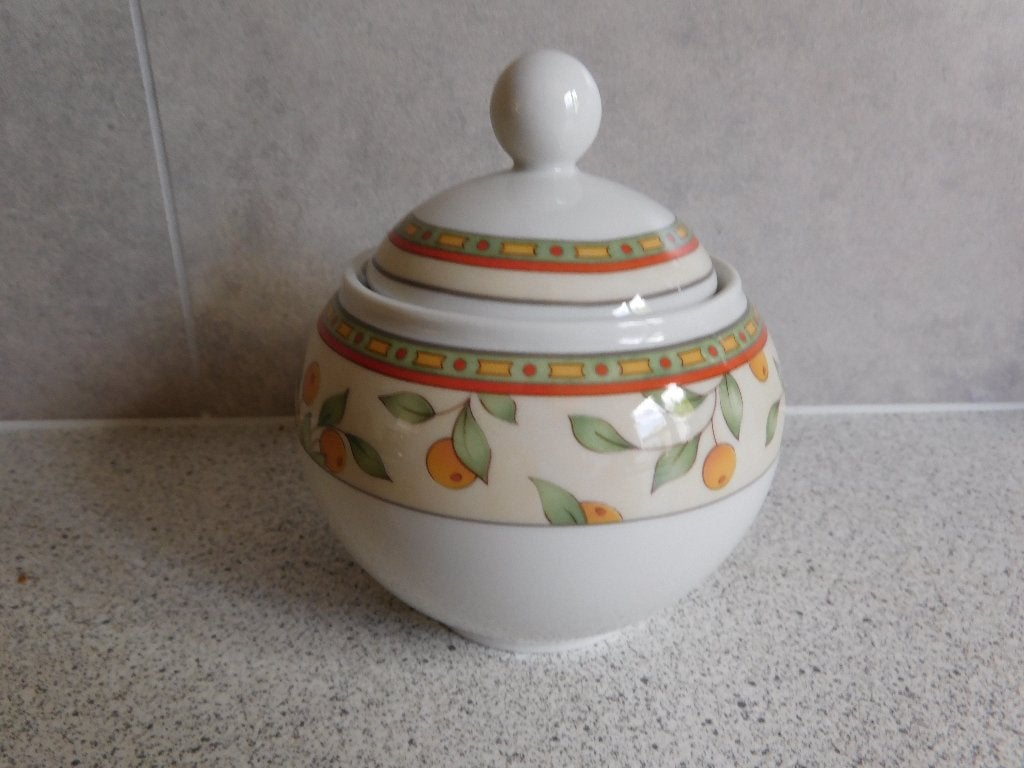 Suikerpot Koffietijd Sinaasappel Art & Design, Huis en Inrichting, Keuken | Servies, Overige merken, Overige typen, Ophalen of Verzenden