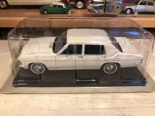 1:24 Opel Admiral B 1969 Wit Hachette M/B, Hobby en Vrije tijd, Ophalen of Verzenden, Nieuw, Auto, Overige merken