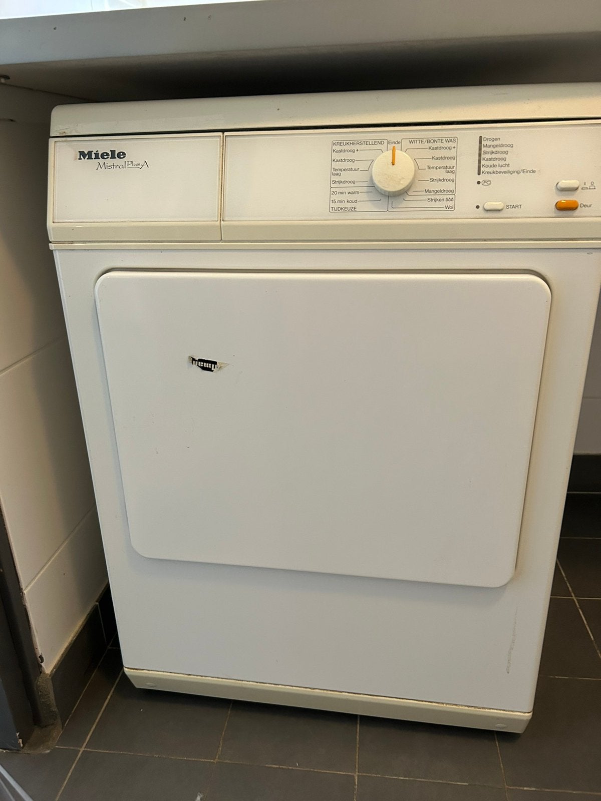 Miele droger, mistral plus A, Witgoed en Apparatuur, Wasdrogers, Ophalen, 6 tot 8 kg, Gebruikt, Luchtafvoer