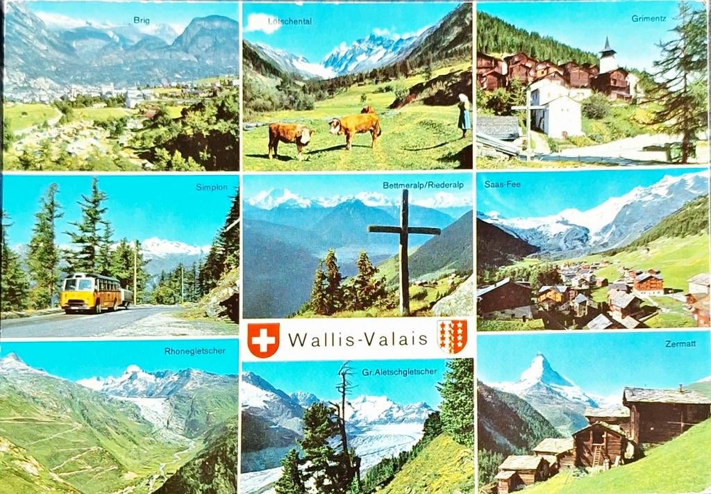 Wallis Zwitserland, Ophalen of Verzenden, Gelopen, Overig Europa