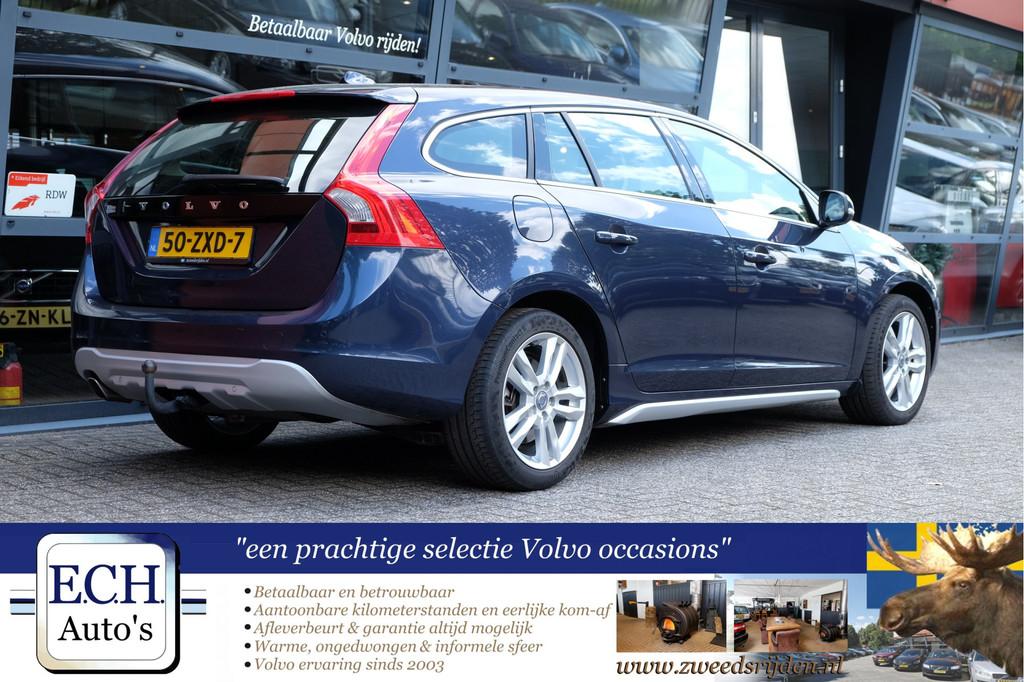 Volvo V60 2.0 D4 163 pk Aut. 5-cilinder, Leer, Xenon, Trekha, Euro 5, Gebruikt, Blauw, 163 pk