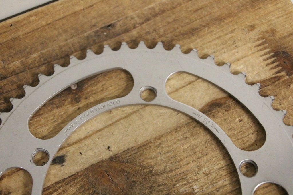 Campagnolo Record tandblad / 55 T / bcd 144 / vintage race, Campa, Gebruikt, Overige typen, Campa