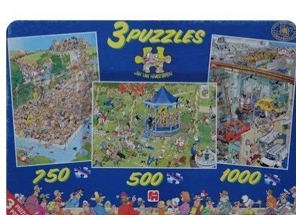 COMBIDOZEN JAN VAN HAASTEREN 500,750 & 1000 stukjes, Ophalen of Verzenden, 500 t/m 1500 stukjes, Gebruikt, Legpuzzel
