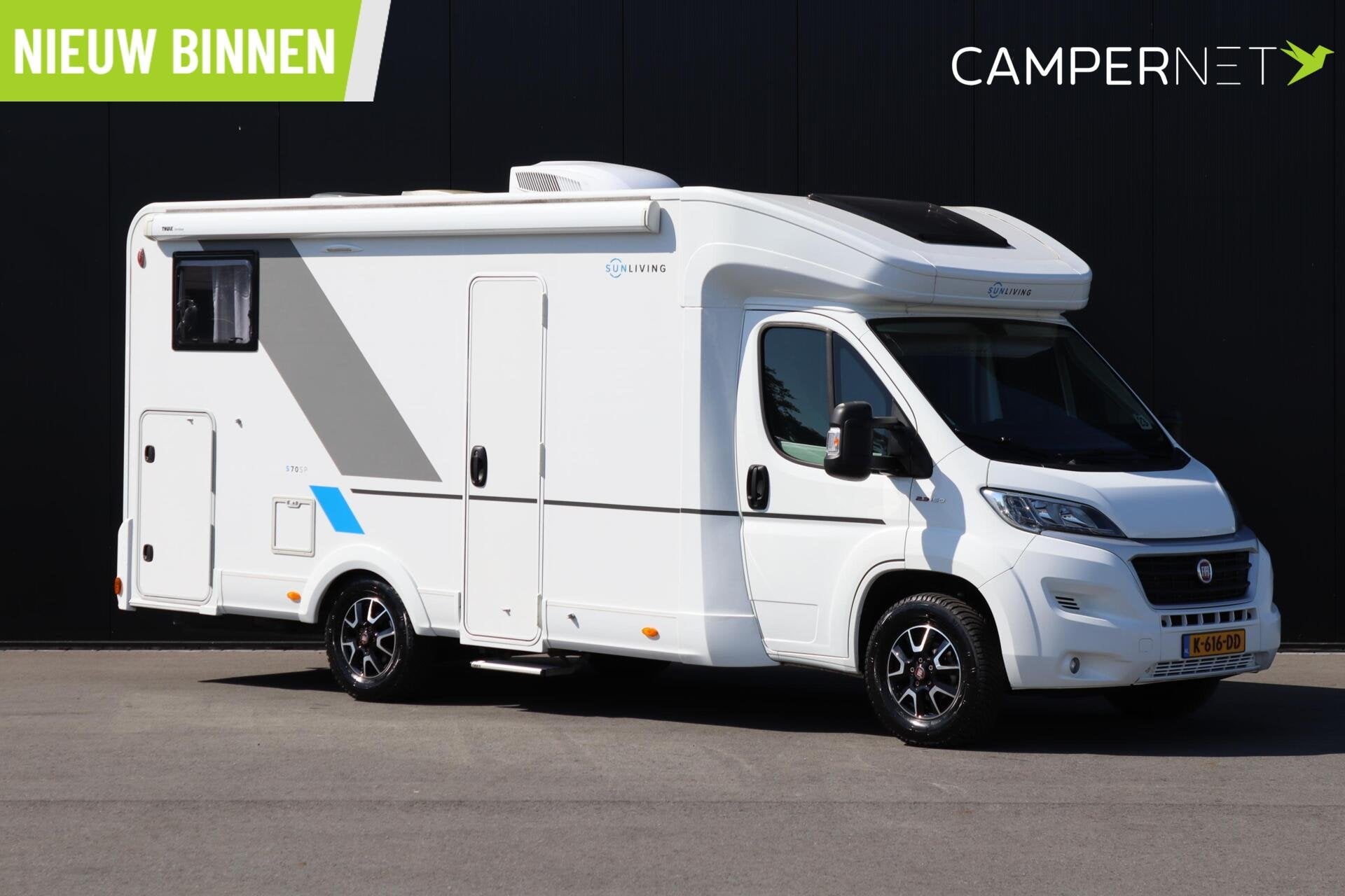 Sun living S-SERIES S 70 SP 2.3 Multijet 150pk | Dak airco |, 6 tot 7 meter, Bedrijf, Elektrische ramen, Achteruitrijcamera