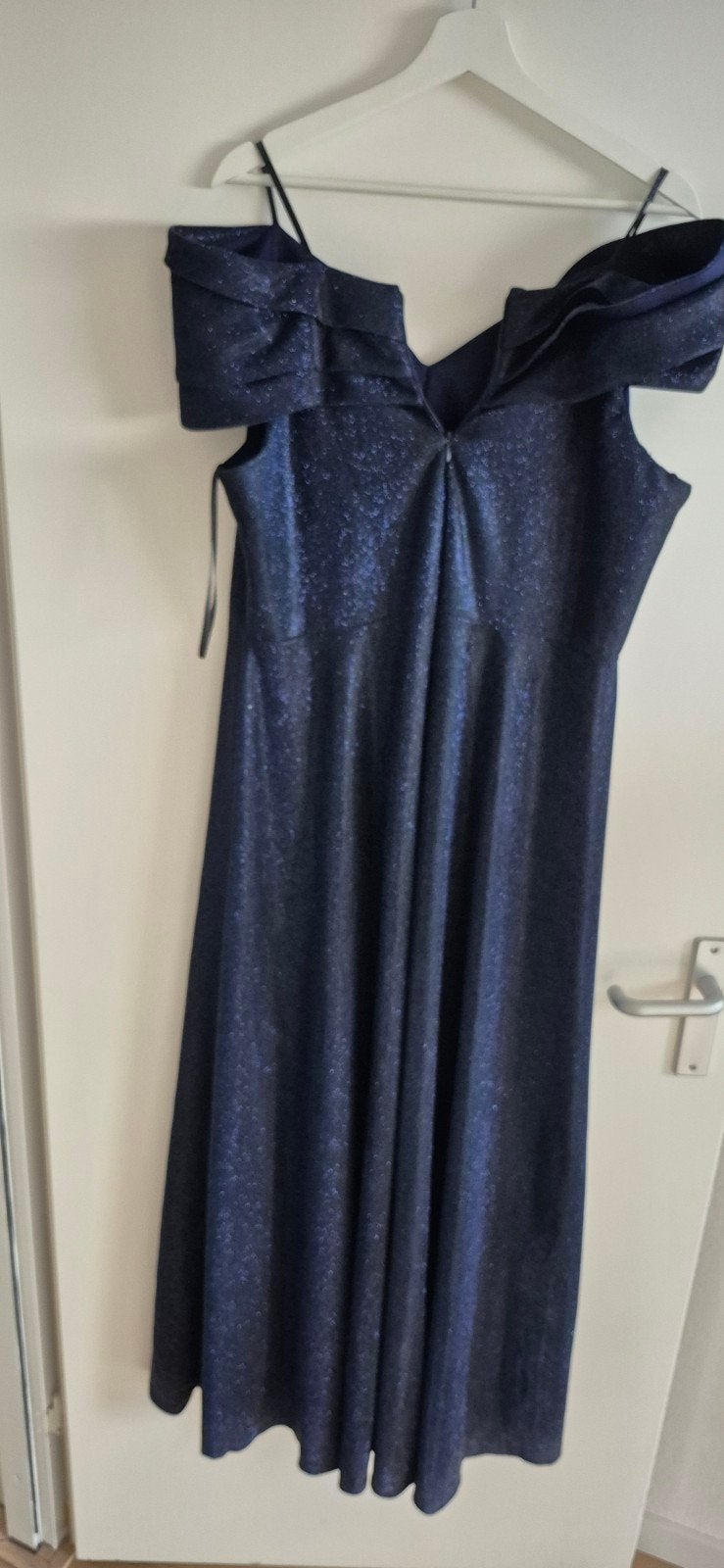 Prachtige donkerblauwe abiye jurk met glitters, Maat 38/40 (M), Galajurk, Blauw, Ophalen of Verzenden