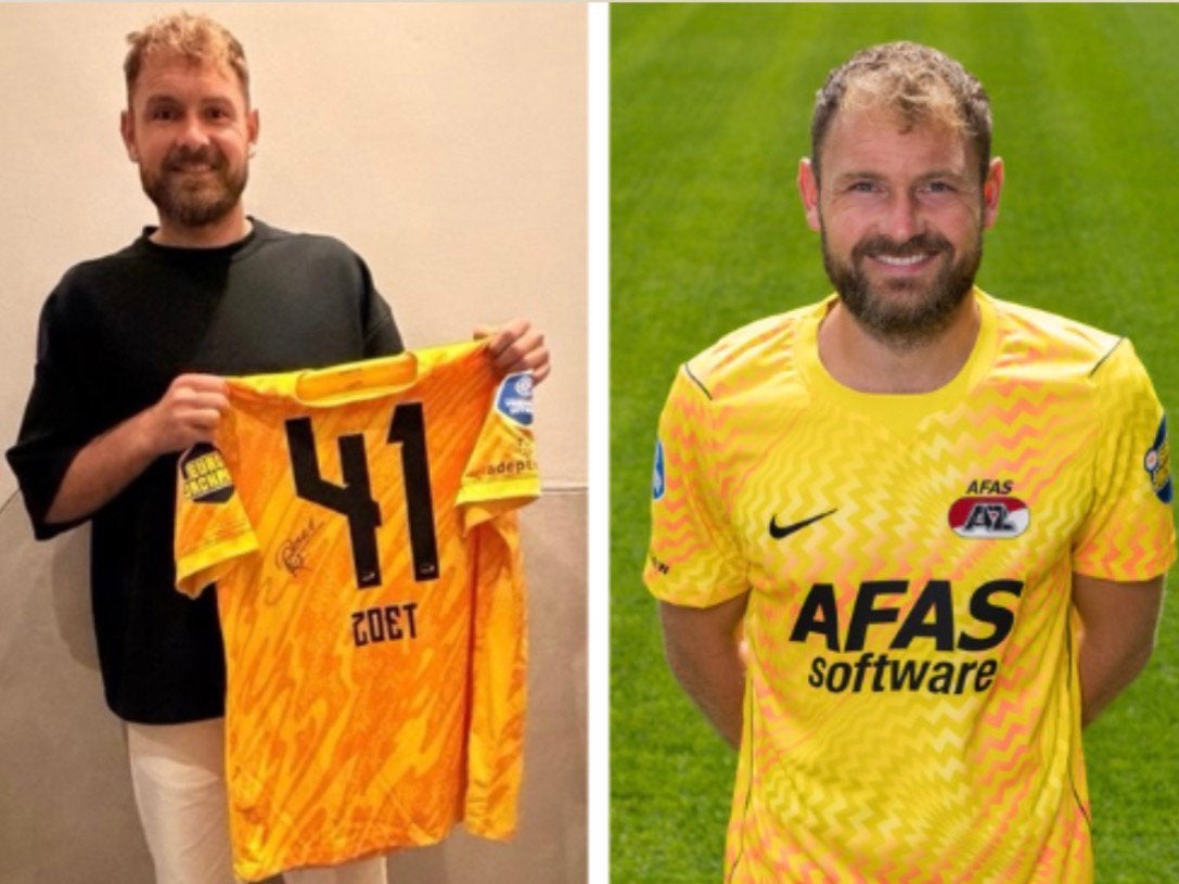Wedstrijdshirt Jeroen Zoet AZ Alkmaar match worn keeper, Ophalen of Verzenden, Zo goed als nieuw, AZ, Shirt