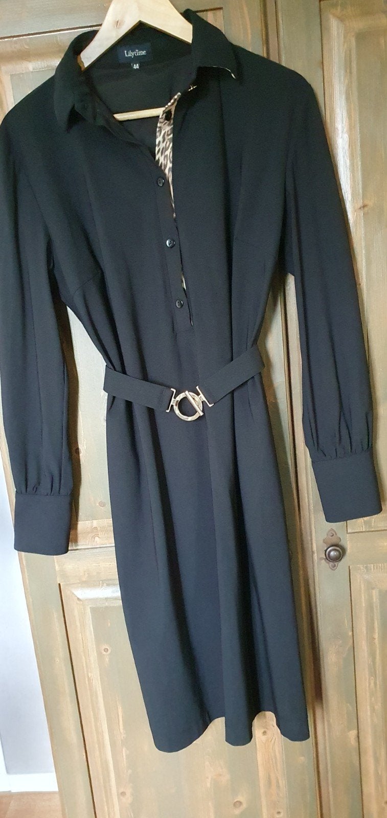 lilytime jurk zwart, Ophalen of Verzenden, Zo goed als nieuw, Maat 42/44 (L), Zwart