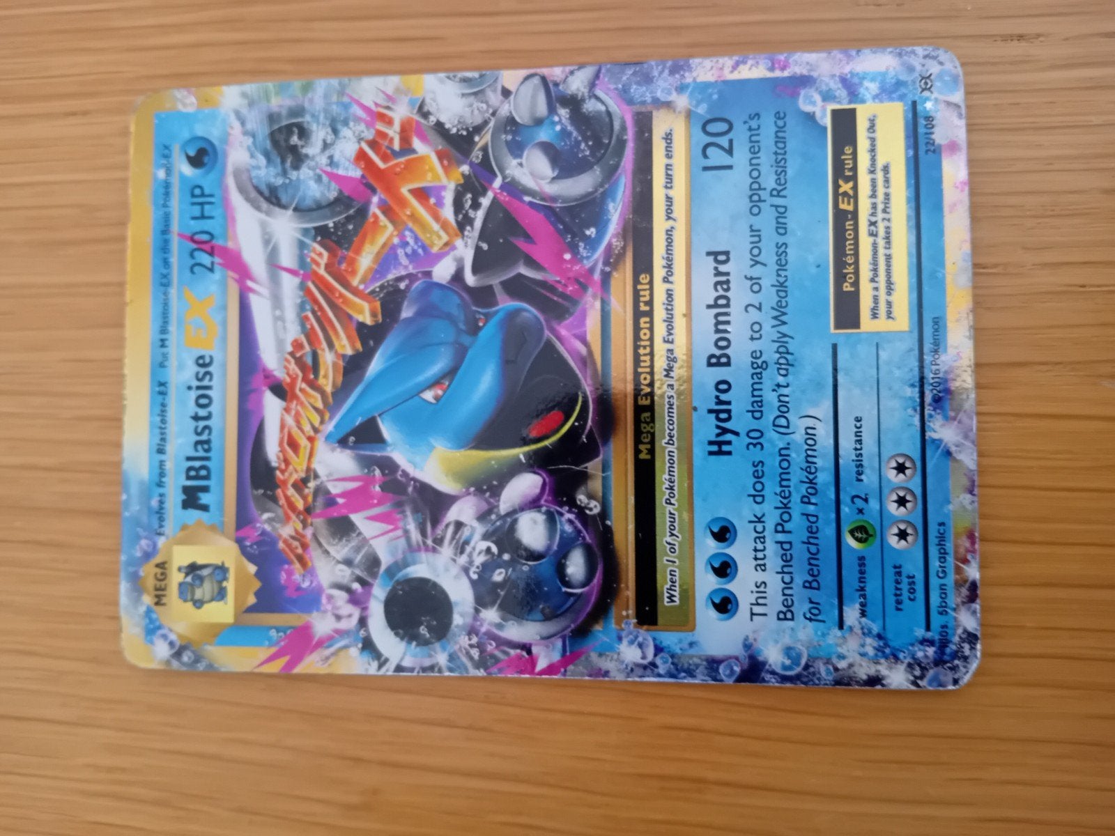 Mega Blastoise EX kaart, Ophalen of Verzenden, Zo goed als nieuw