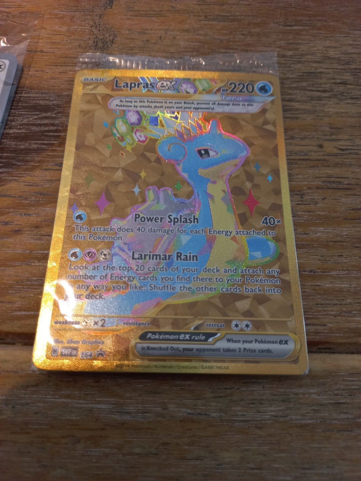 Lapras ex  gold promo sealded., Ophalen of Verzenden, Nieuw, Losse kaart, Foil