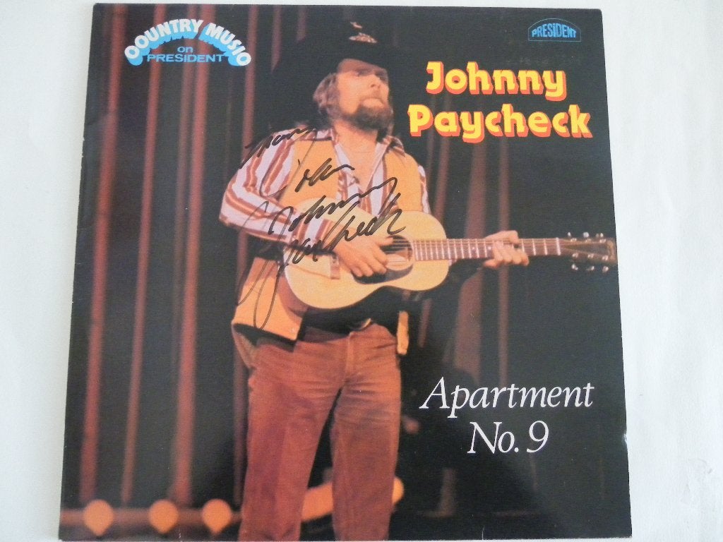 LP Johnny Paycheck - Apartment No.9 - GESIGNEERT, Ophalen of Verzenden, Gebruikt, 12 inch