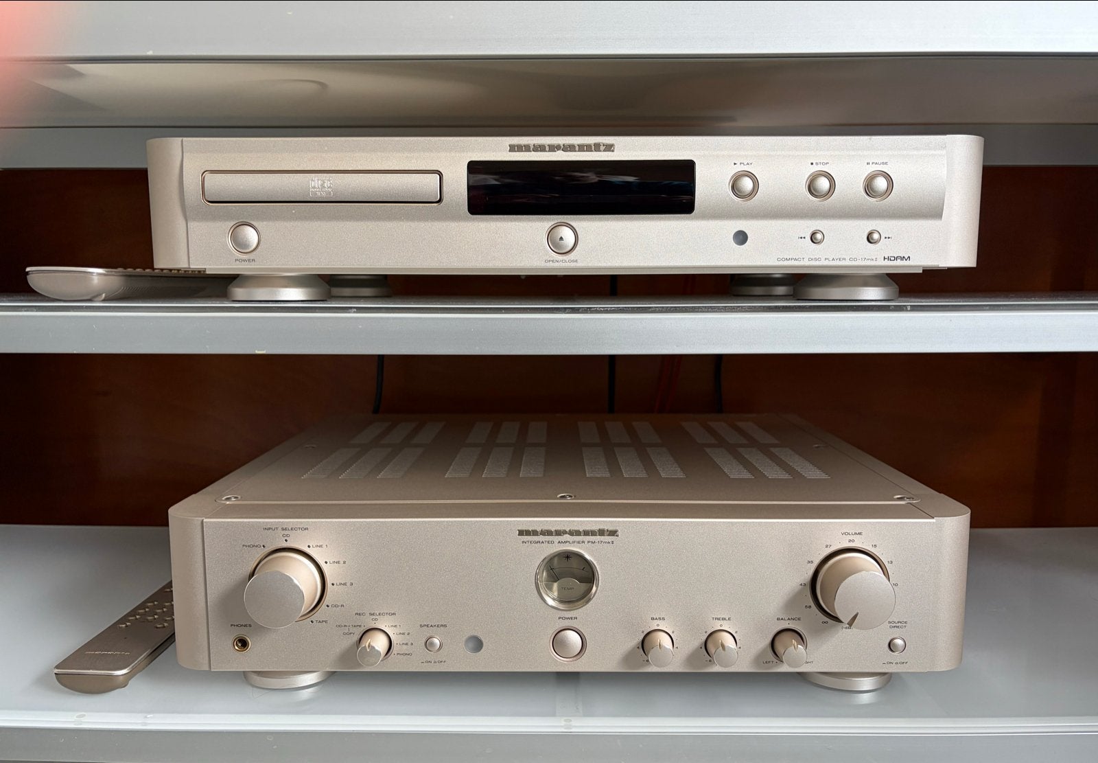 Marantz PM17 MKII Versterker & CD17 MKII CD-speler Set, Ophalen of Verzenden, Zo goed als nieuw, Marantz