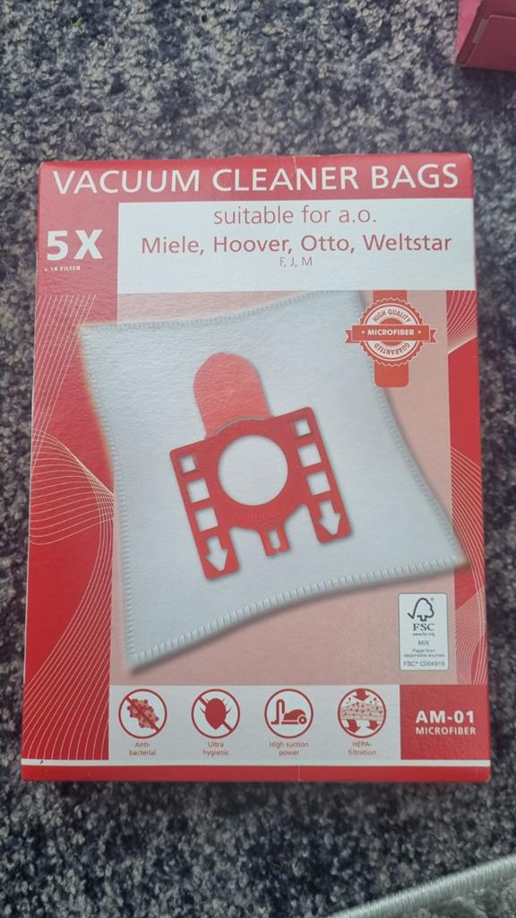 Stofzuigerzakken voor Miele, Hoover, Otto, Weltstar (5x), Witgoed en Apparatuur, Stofzuigers, Stofzak, Inclusief accessoires, Nieuw