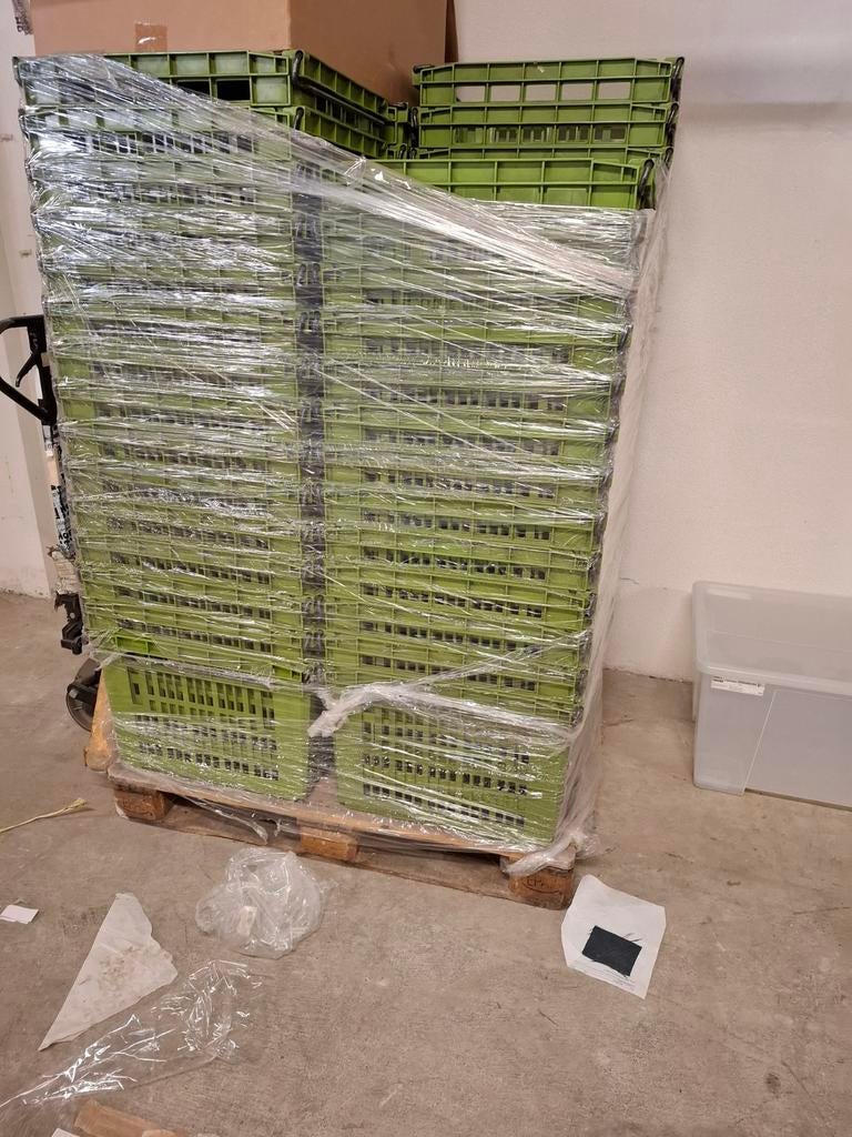 Groene stapel kratten, Doe-het-zelf en Verbouw, Kratten en Dozen, Krat, Minder dan 35 cm, Ophalen of Verzenden