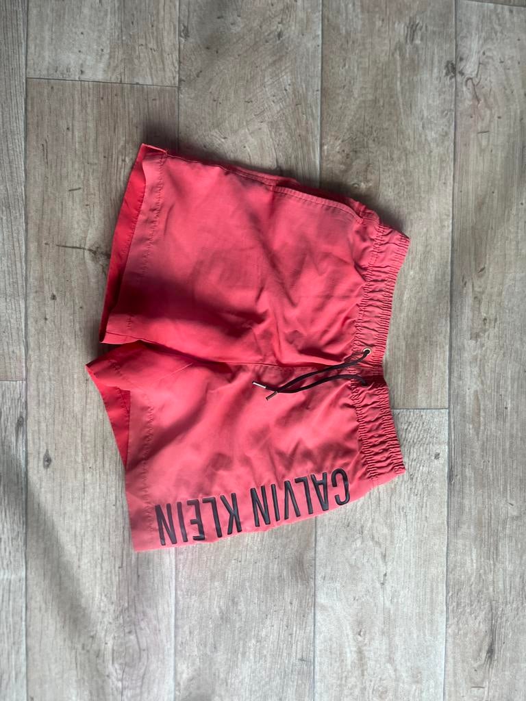 Calvin Klein zwemshort koraalrood, Ophalen of Verzenden, Zo goed als nieuw, Jongen