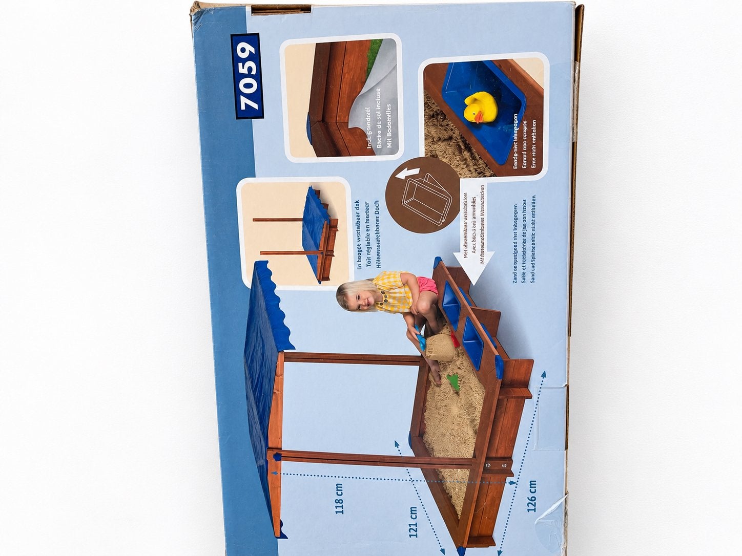 Zandbak met dak en waterbakken - Speelplezier voor kinderen, Kinderen en Baby's, Ophalen, Nieuw