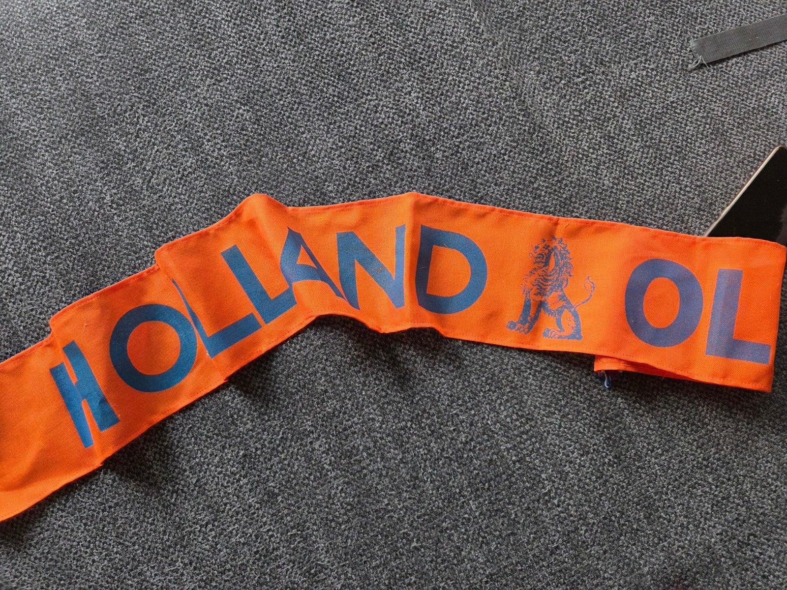 Vintage Albert Heijn AH Oranje sjaal Holland Ole leeuw, Verzamelen, Ophalen, Gebruikt, Overige binnenlandse clubs, Vaantje of Sjaal