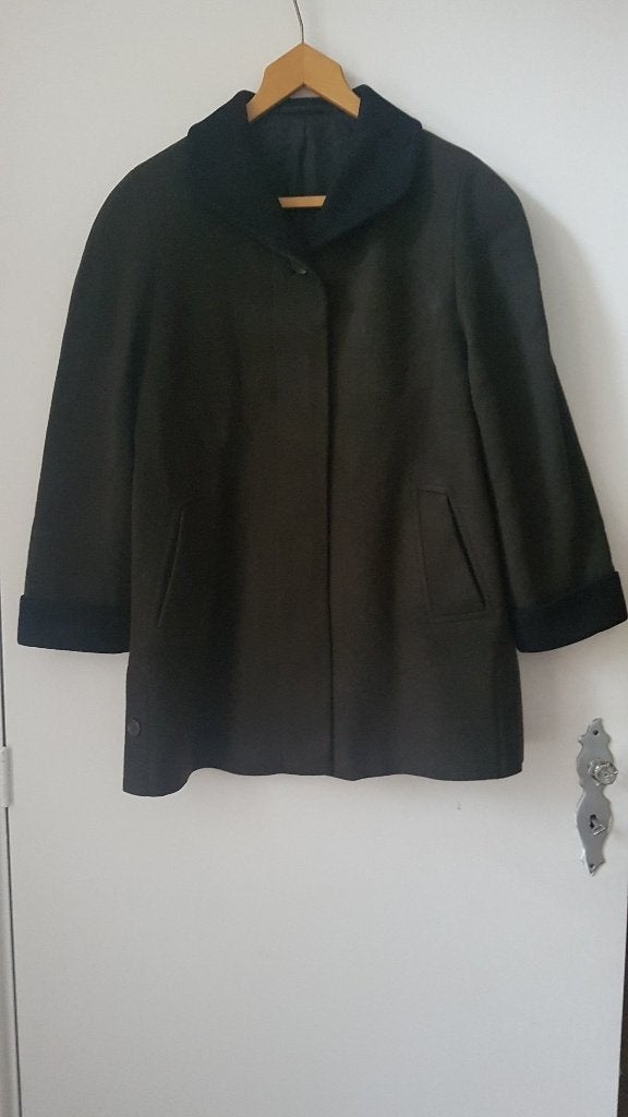 Mooi winterjas, maat 40, bruin met zwarte col en manchetten, Kleding | Dames, Ophalen of Verzenden, Nieuw, Maat 38/40 (M), Bruin