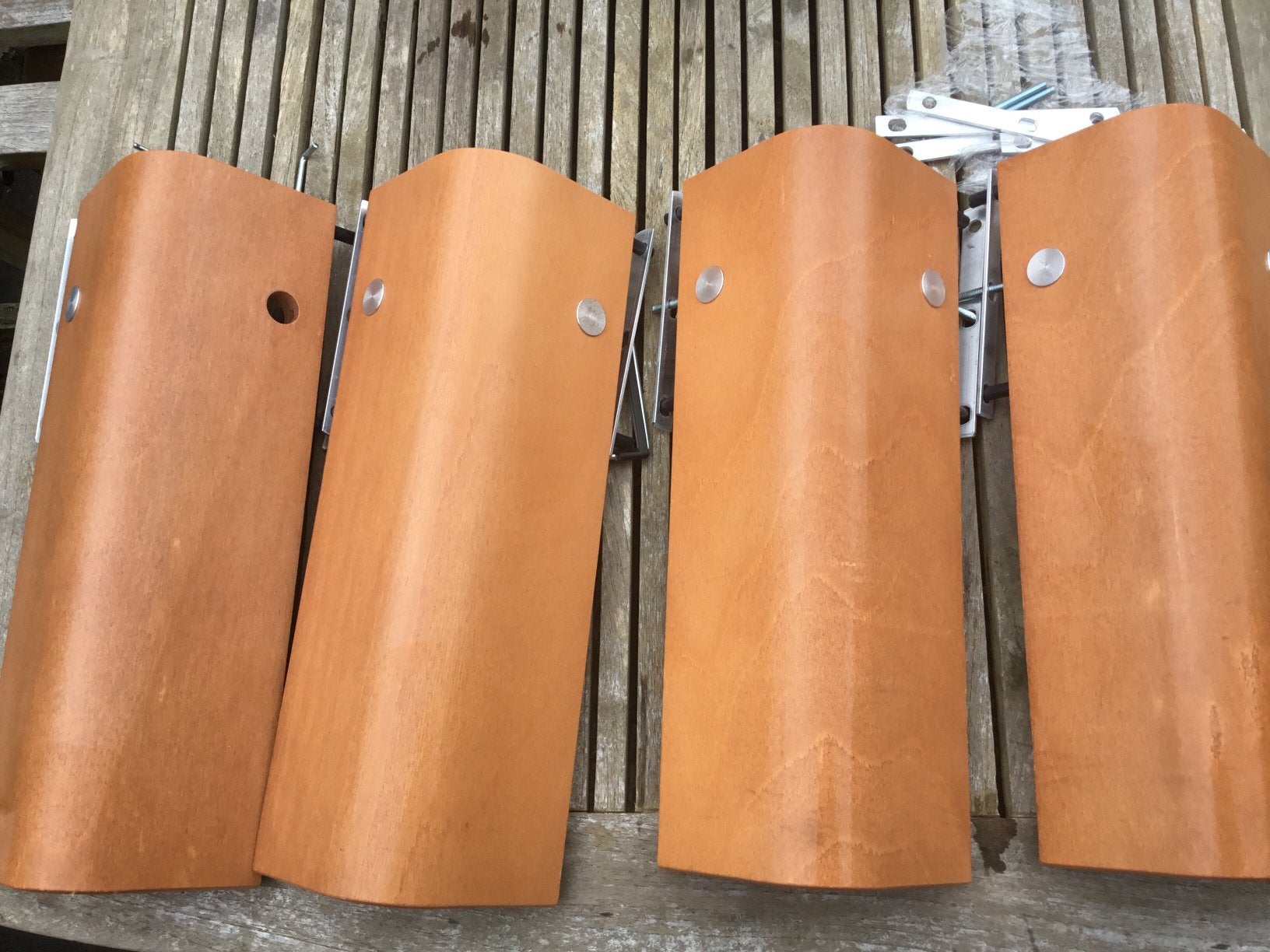 Auping Auronde senior 41,5 cm hoge kersen bedpoten, Tweepersoons, Zo goed als nieuw, Hout, 140 cm