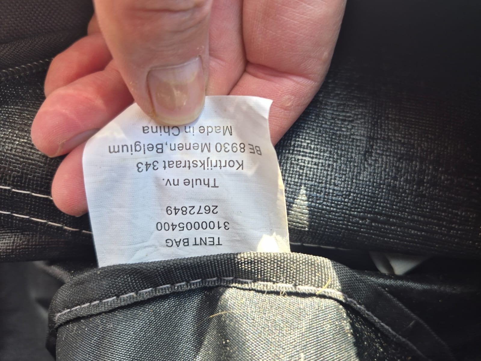 Thule Tent Bag met Tentstokken en Luifel, Ophalen, Gebruikt