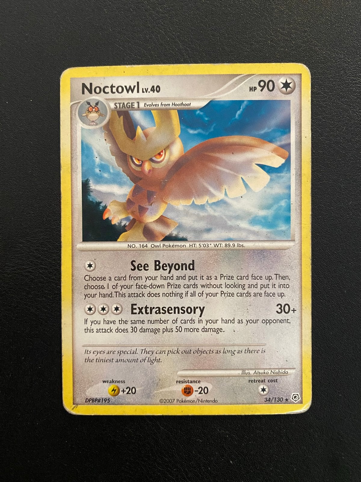 Noctowl 34/130 Rare Diamond & Pearl Base Set (2007), Ophalen of Verzenden, Zo goed als nieuw, Losse kaart