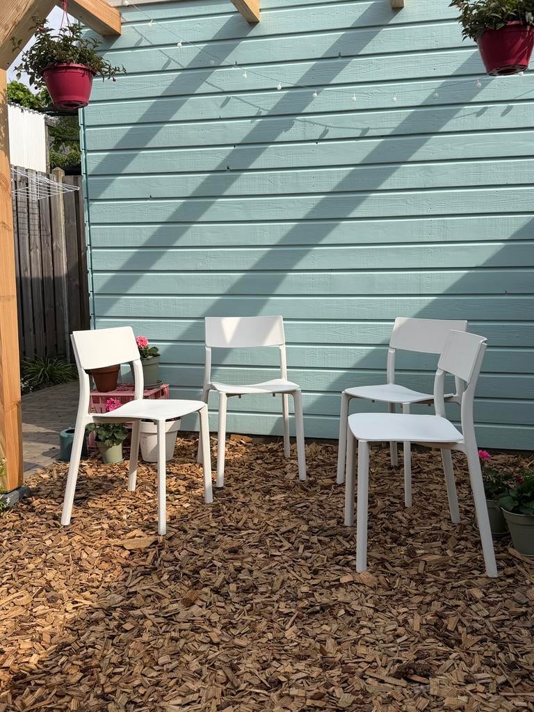 4 x IKEA JANINGE stoelen voor buiten en binnen, Ophalen, Zo goed als nieuw, Kunststof