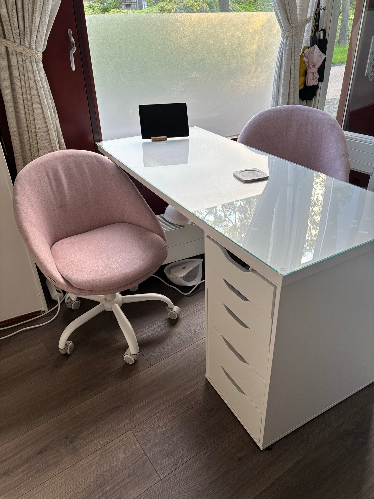 Gehard glazen tafelblad 141  61 cm voor ikea lagkapten, 100 tot 150 cm, Rechthoekig, 50 tot 100 cm, Ophalen of Verzenden