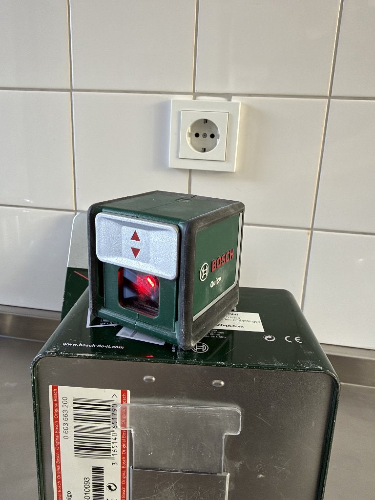 Bosch Quigo kruislijnlaser | laserwaterpas | kruislaser, Verzenden, Gebruikt, Overige meters