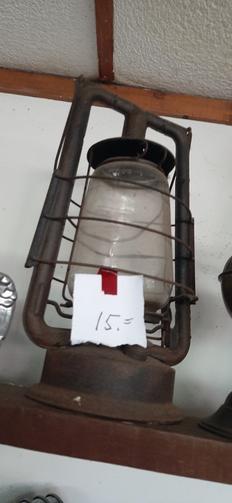 Antieke olielamp  /  stormlamp  - Decoratief, Ophalen of Verzenden