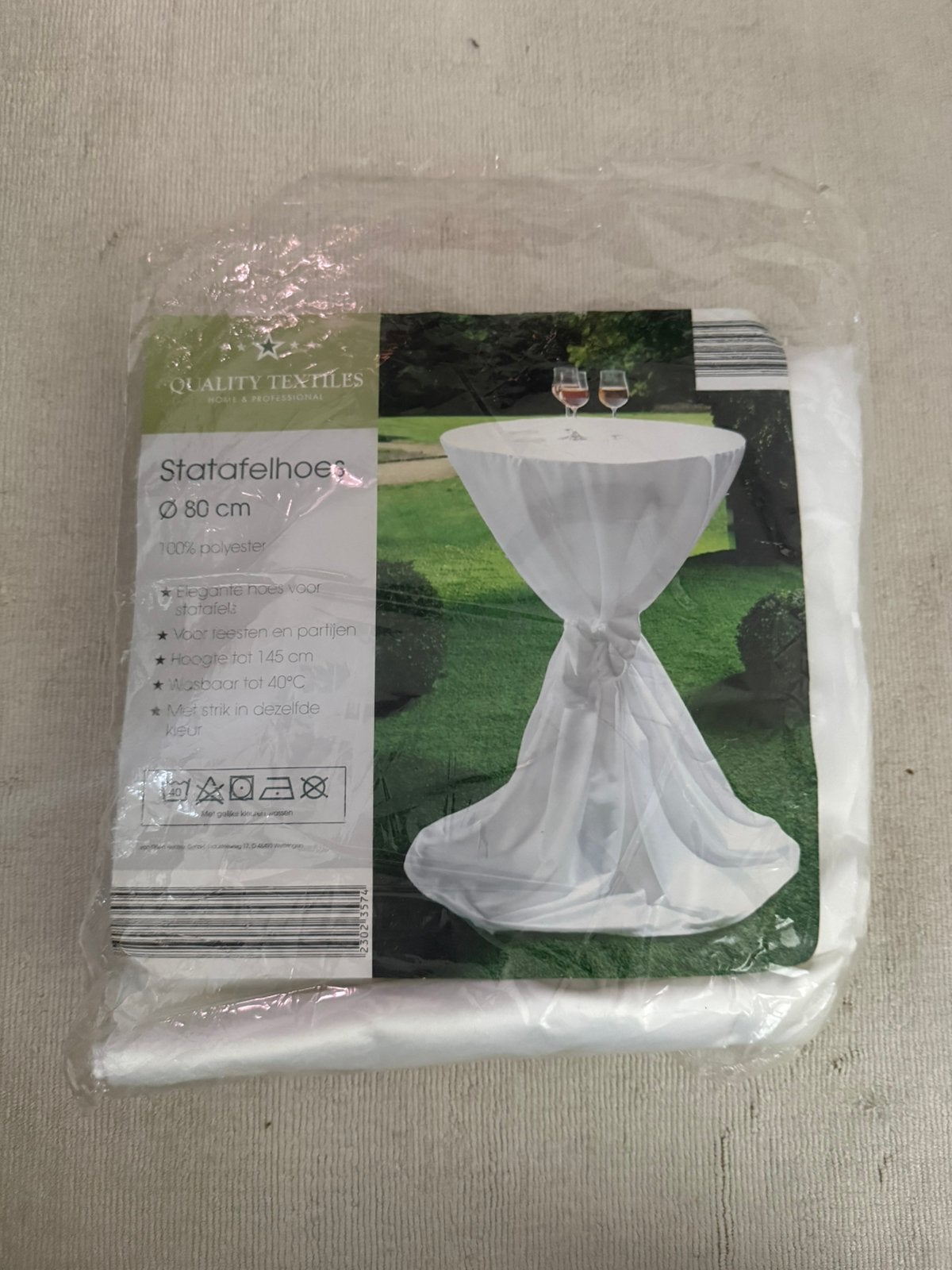 Statafelhoes 80cm wit, Ophalen of Verzenden, Nieuw, Rechthoek