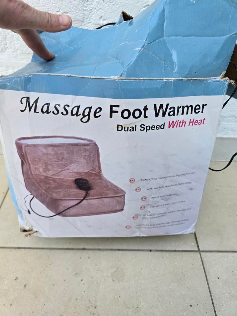 Massage Voetwarmer met Warmte en Dubbele Snelheid, Ophalen of Verzenden, Zo goed als nieuw