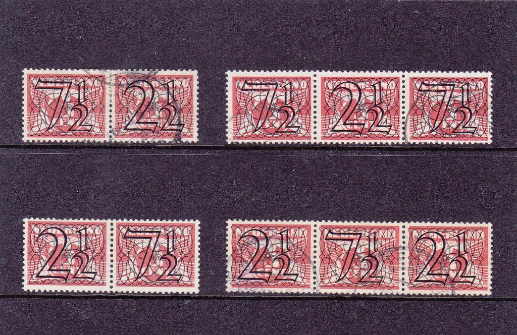 356 A/ 356 D Tralie (SH449), Verzenden, T/m 1940, Gestempeld