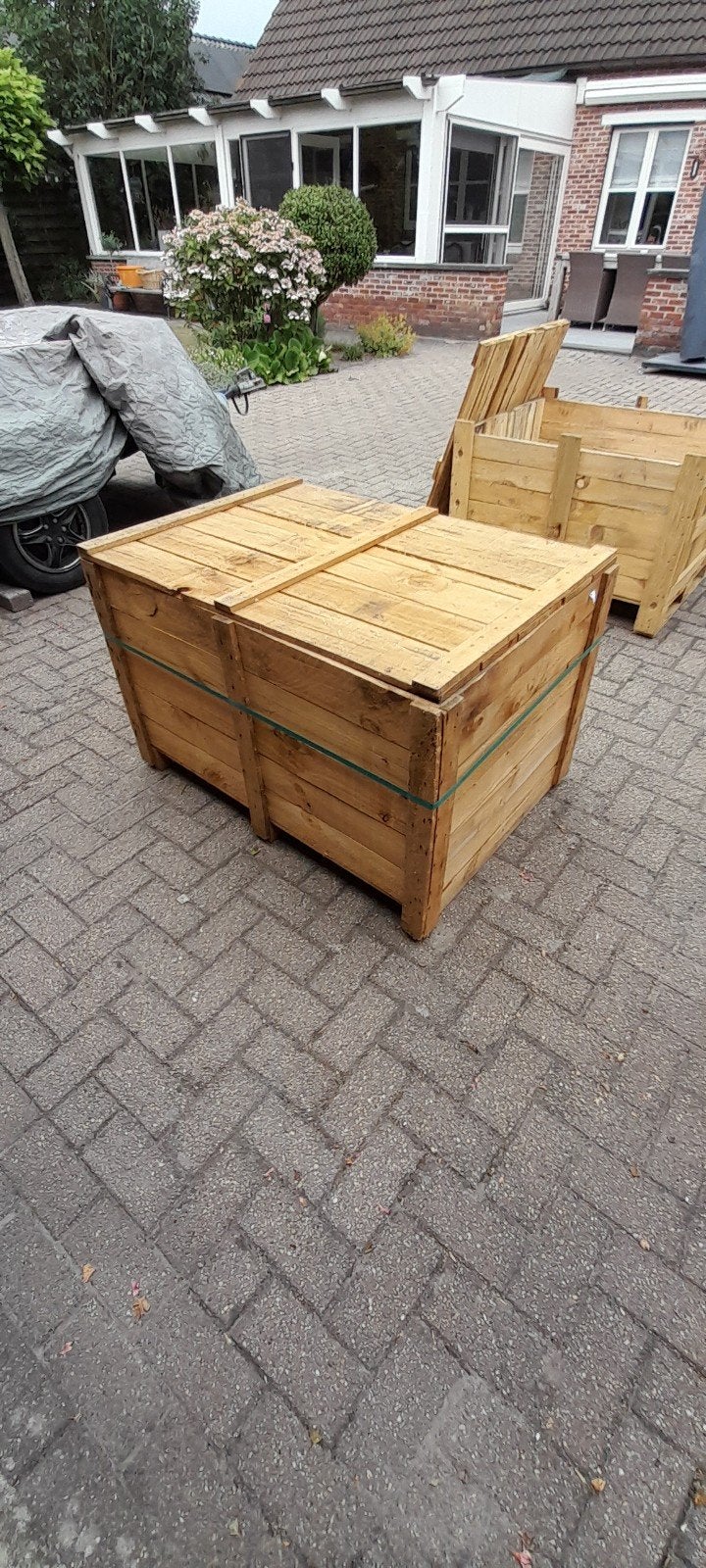 Houten kist box krat, Doe-het-zelf en Verbouw, Kratten en Dozen, Ophalen, 100 cm of meer, 60 cm of meer, Zo goed als nieuw