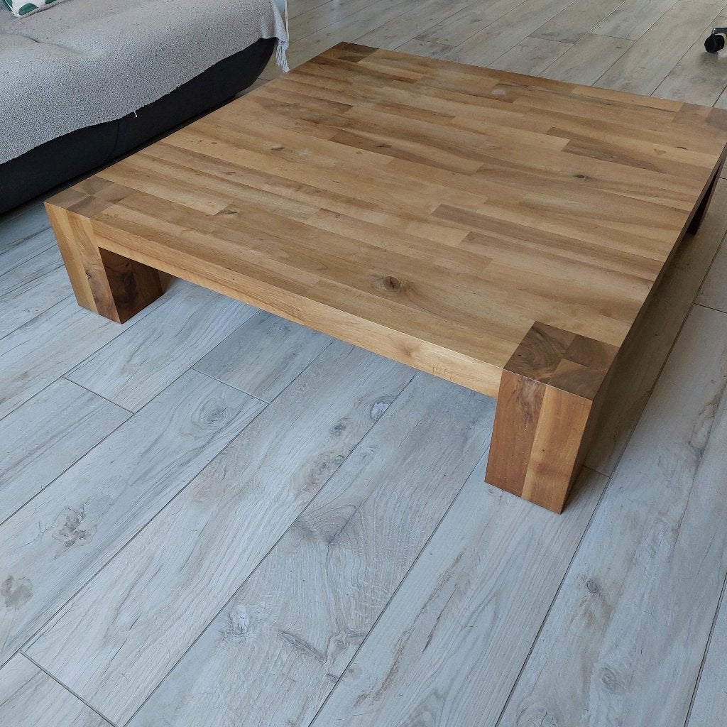 Pilat & Pilat salontafel, Eikenhout, Ophalen of Verzenden, Zo goed als nieuw, 100 tot 150 cm