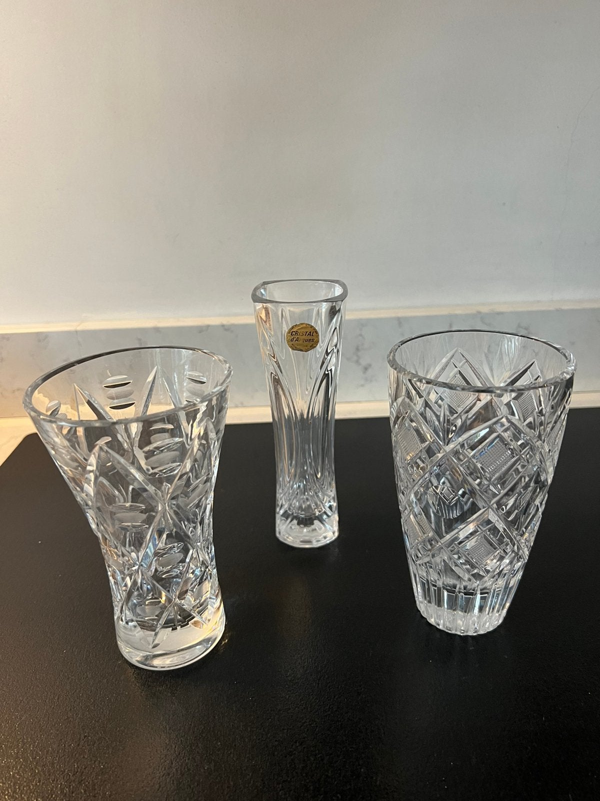 Kristallen vazen., Antiek en Kunst, Ophalen of Verzenden