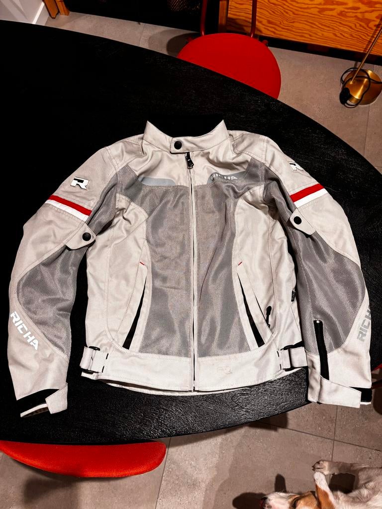 Richa Dames Motorjas Grijs Zomer Doorwaai met Protectie, Motoren, Kleding | Motorkleding, Ophalen of Verzenden, Tweedehands, Dames