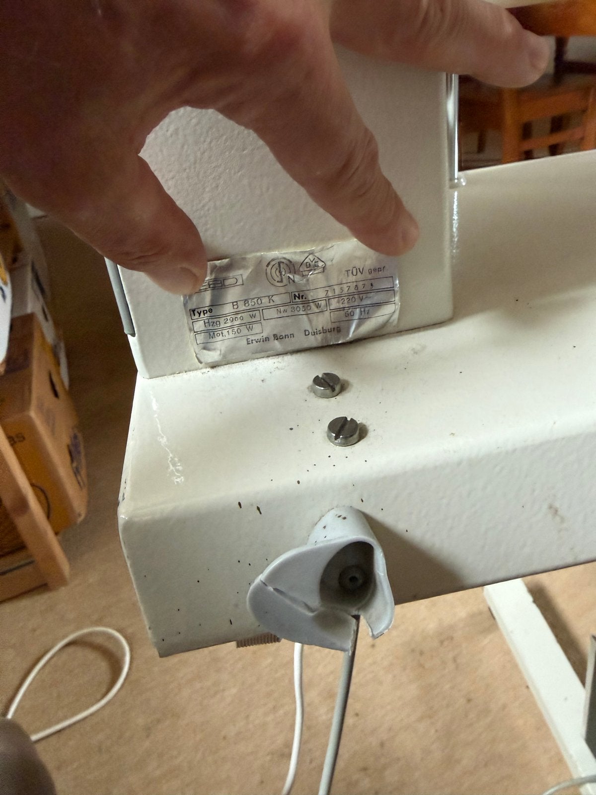 Erwin Ronn Mangel B 850 K - Strijkrolmachine, Witgoed en Apparatuur, Ophalen, Gebruikt
