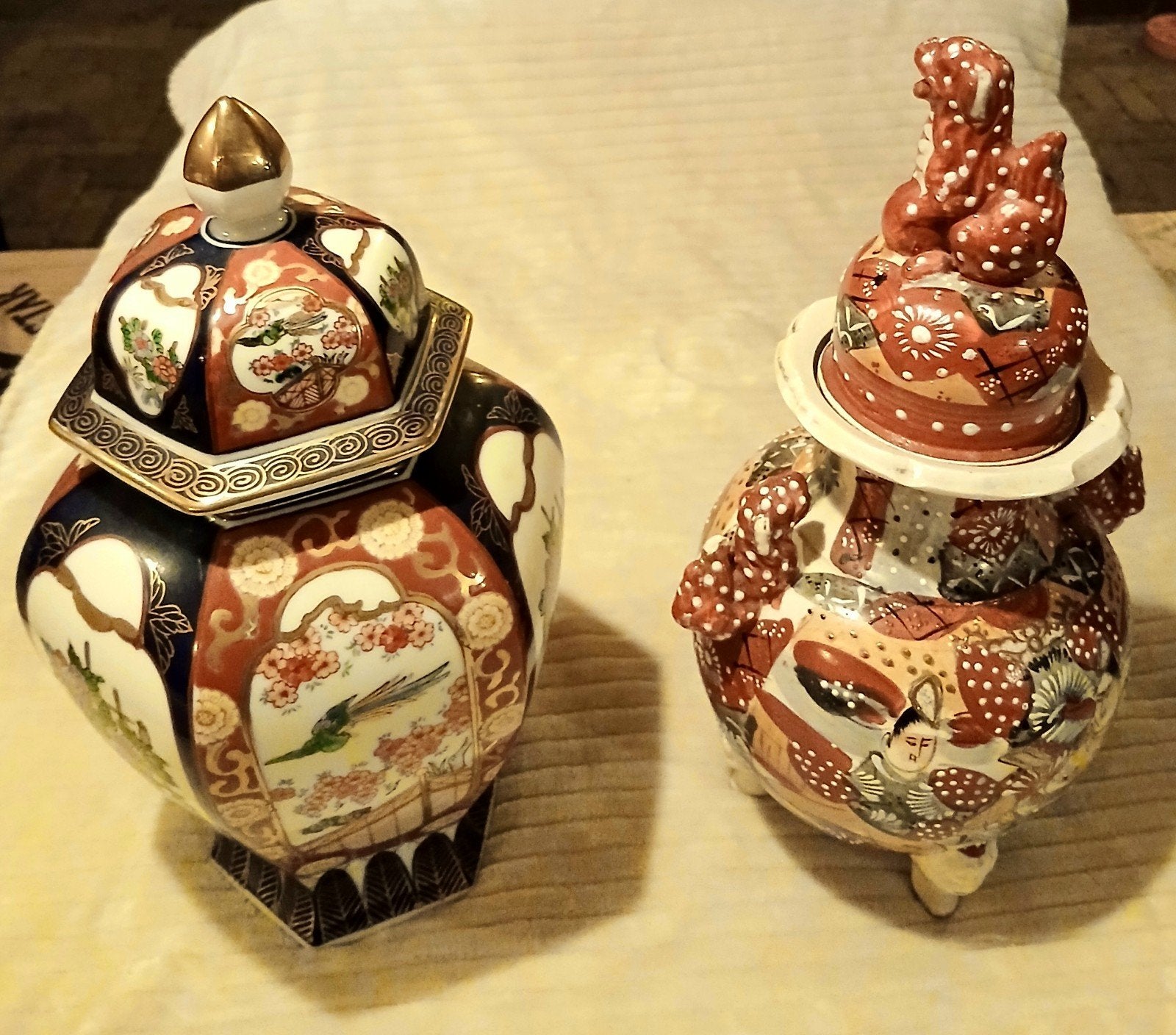Japanse Dekselvazen / Imari & Antieke Kutani Wierookbrander, Antiek en Kunst, Ophalen of Verzenden