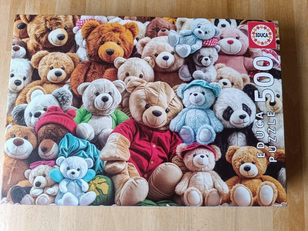 500 stukjes Educa legpuzzel Teddyberen, Ophalen of Verzenden, 500 t/m 1500 stukjes, Zo goed als nieuw, Legpuzzel