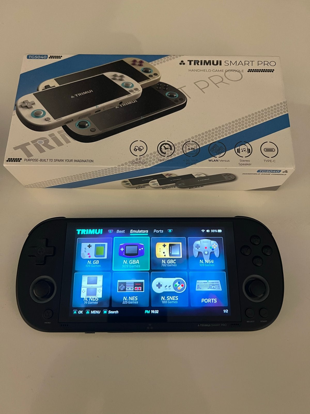 TrimUI Smart Pro Handheld Game Console 128GB met hoes, Ophalen of Verzenden, TrimUI, Zo goed als nieuw