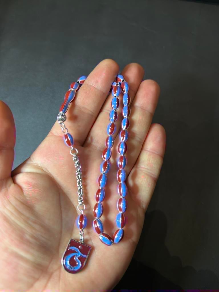 Trabzon tesbih gumus zilver krozenkrans ketting, Ophalen of Verzenden, Zo goed als nieuw, Zilver, Ketting