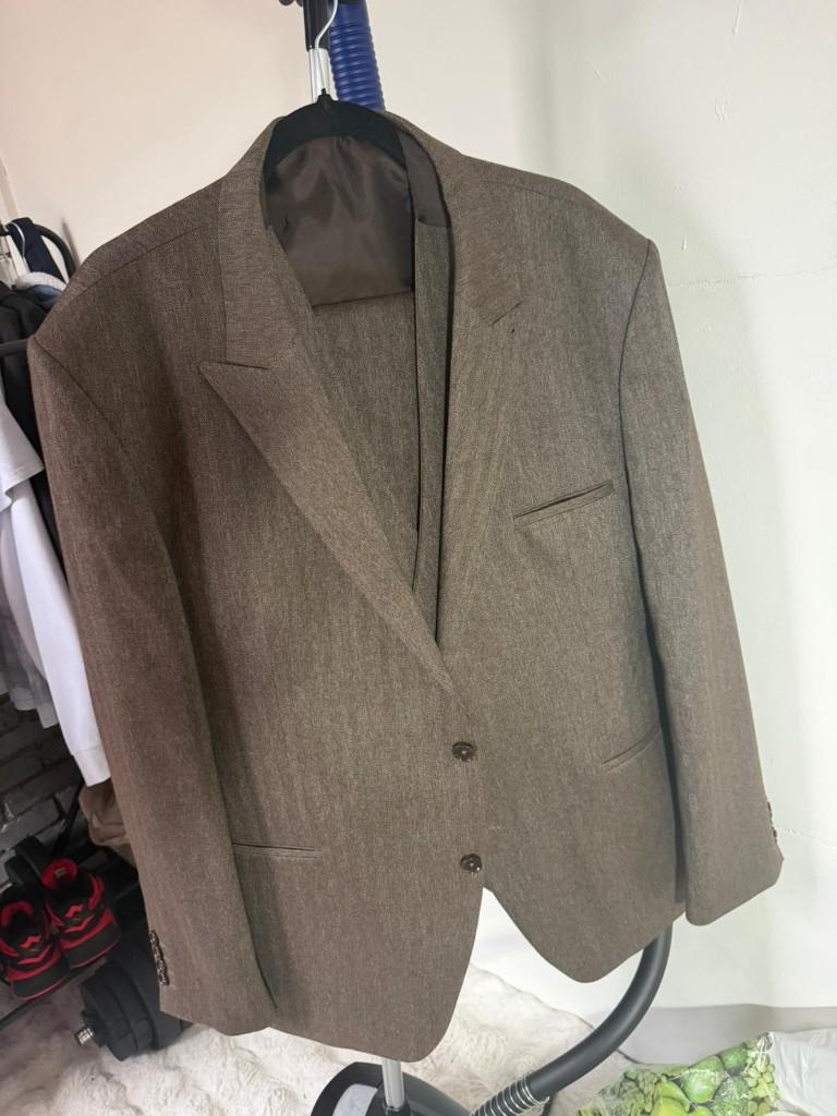 Edgers slim fit 3-delig kostuum maat 64 taupe/bruin-grijs, Bruin, Edgers, Overige maten, Ophalen of Verzenden